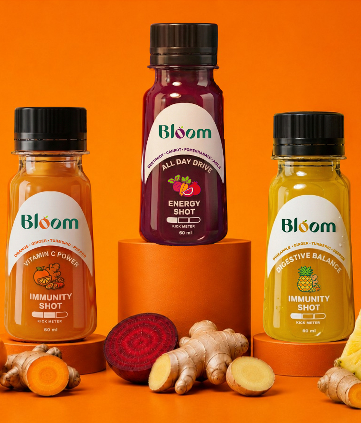 Real Roots.
Real Fruits.
Cold Pressed.